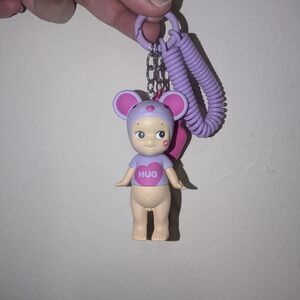 Cute Purple Bear Keychain
